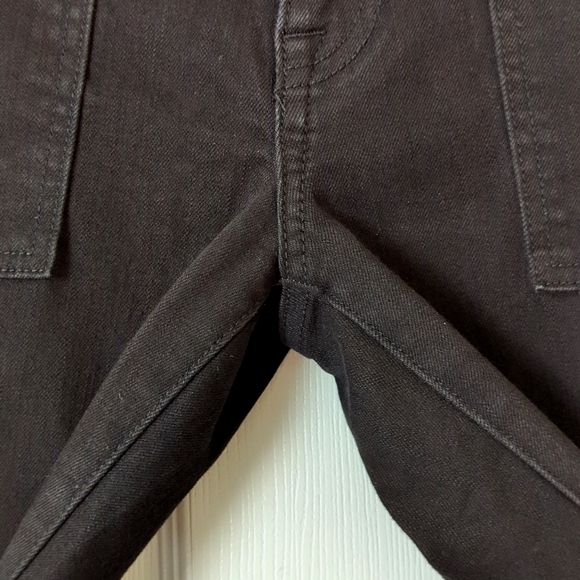 Etienne Marcel High Rise Zip Pocket Ankle Cropped Raw Hem Skinny Jeans Black 28 - Picture 13 of 16